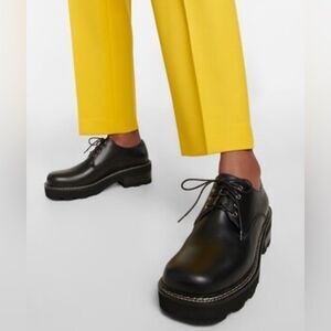 Gabriela Hearst Tera Brogue, size 37/7 black leather